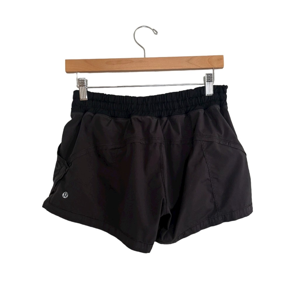 lululemon running shorts tracker 4" size 6 black
